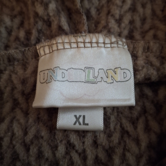 Underland Sock Monkey Women's Brown Patterned Hoodie with White & Orange Accents - Picture 4 of 8